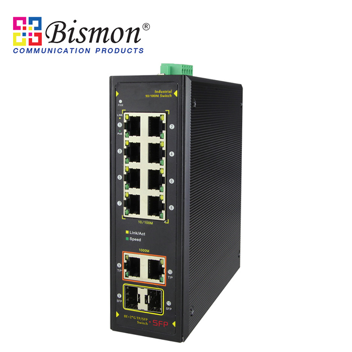 8-Ports-10-100Mbps-2xSFP-Gigabit-slot-Fiber-Combo-Industrial-Switch